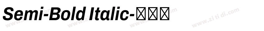 Semi-Bold Italic字体转换
